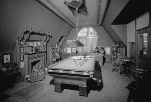 Twain House 3rd floor billiard room HABS CONN