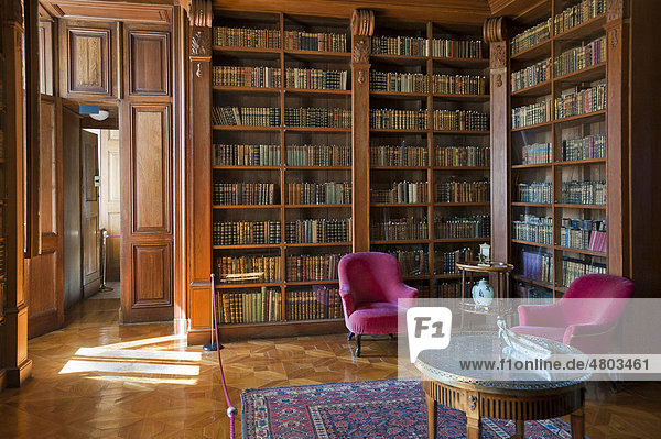 Helikon Library, reading room, Festetics Palace in Kesztehely, Hungary, Europe